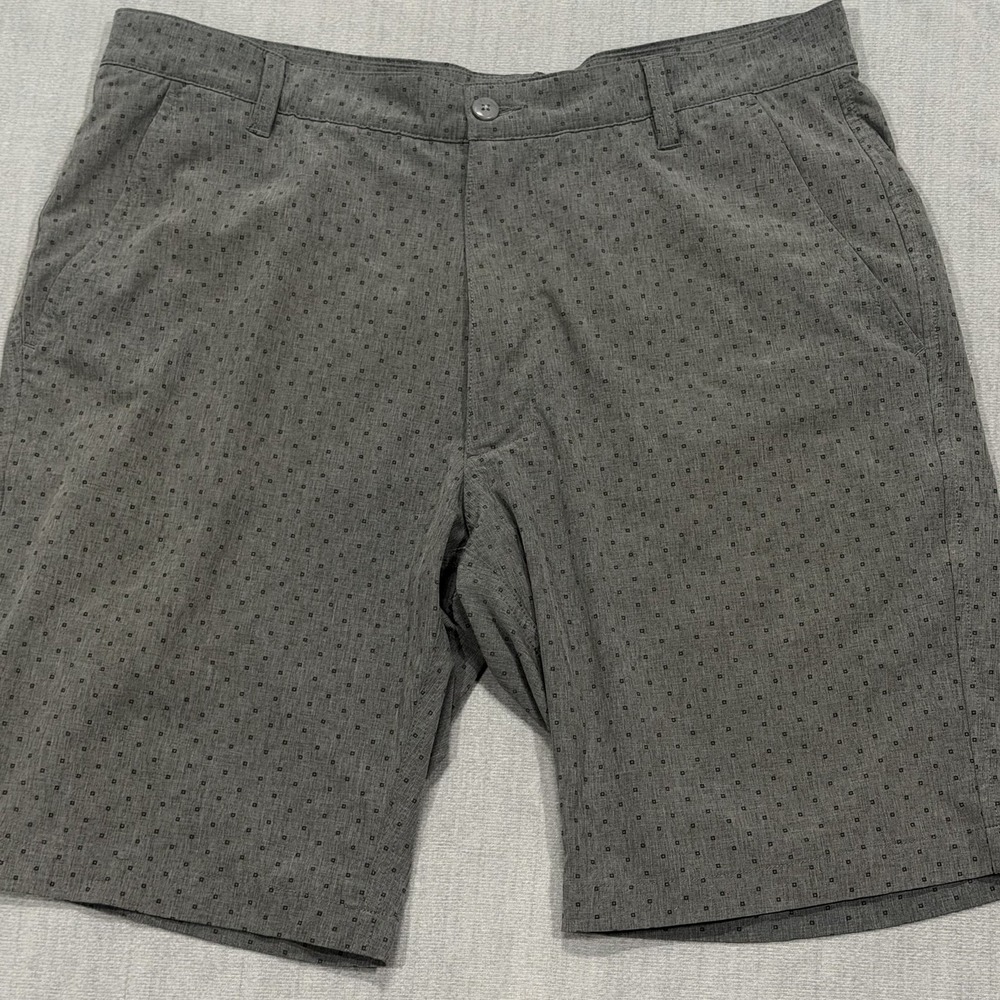 FootJoy Shorts Mens 34 Gray Geometric All Over Print Performance Stretch Golf